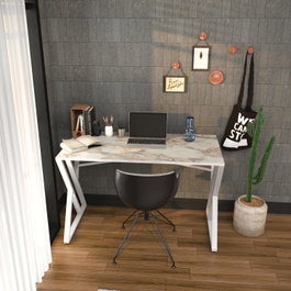 Hanah Home Gyza - Mesa de estudio blanca